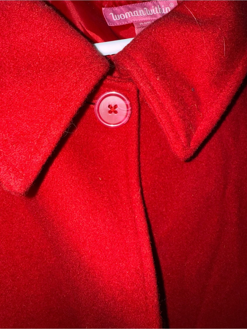Vintage Wool Blend Coat In Red 34W - Picture 4 of 6